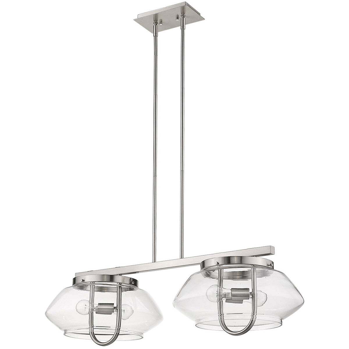 Garner 4 Light 38 inch Satin Nickel Island Pendant Ceiling Light