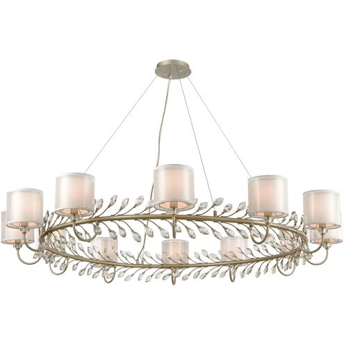 Asbury 12 Light 62 inch Aged Silver Chandelier Ceiling Light