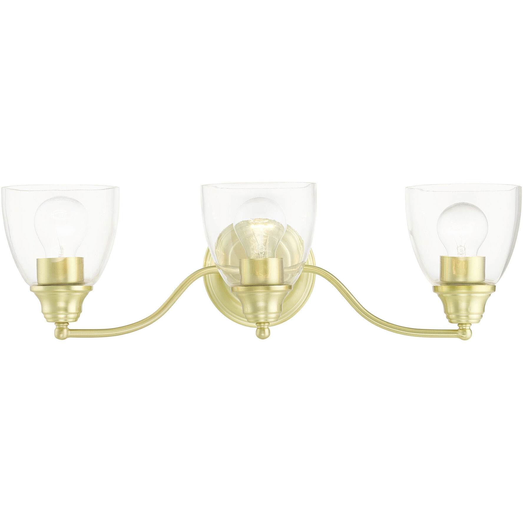 Montgomery 3 Light 23 inch Satin Brass Vanity Sconce Wall Light