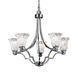 Veneto Luce LED 28 inch Polished Chrome Chandelier Ceiling Light in 3500 Lm LED, Lace (Veneto Luce), Round Flared, Argyle