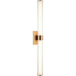 Macie LED 4.38 inch Aged Gold Brass Bath Vanity Wall Light