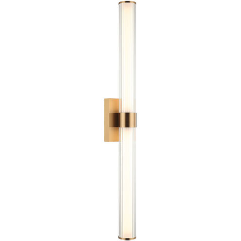 Macie LED 4.38 inch Aged Gold Brass Bath Vanity Wall Light