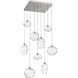 Misto 9 Light 30.6 inch Beige Silver Chandelier Ceiling Light in Misto Clear, Metallic Beige Silver, Square Multi-Port