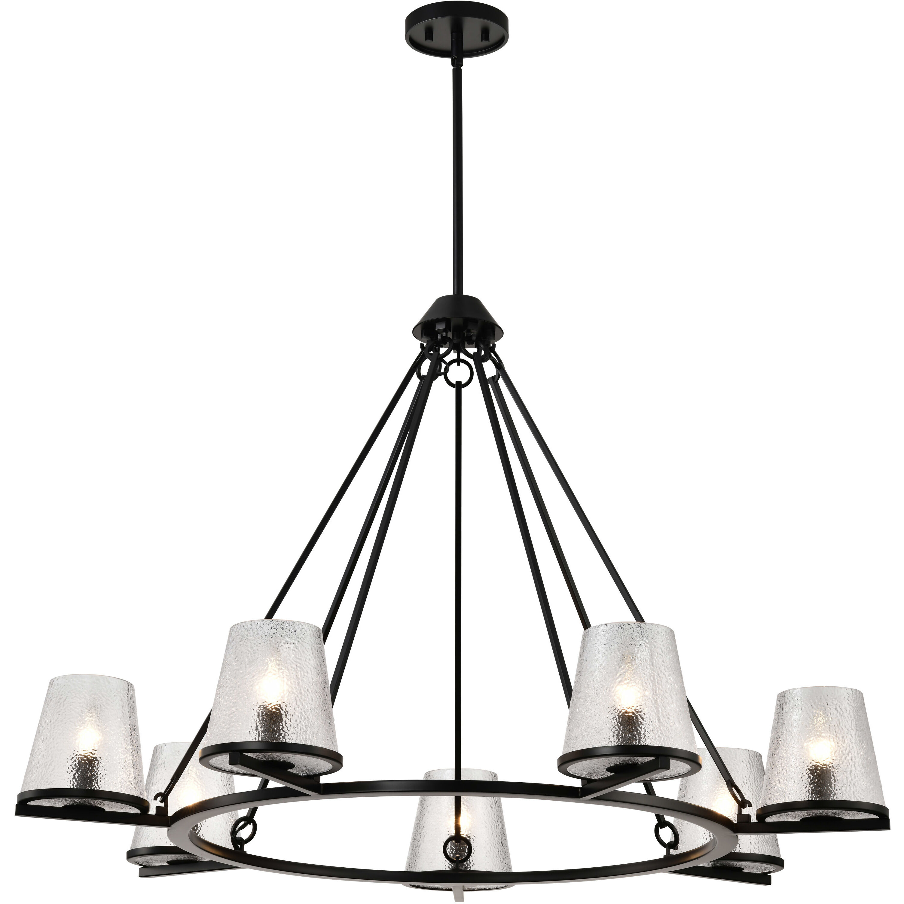 Valentine 40 inch Black Chandelier Ceiling Light