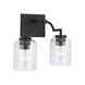 Carter 2 Light 14 inch Matte Black Vanity Light Wall Light