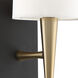 Trenton Bath Sconce Wall Light in Antique Brass and Black