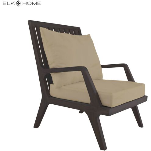 Teak Patio 24 X 23 inch Cream Outdoor Cushion, Lounge Chair Cushion
