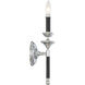 Davidson 1 Light 5 inch Matte Black with Polished Chrome Accents Wall Sconce Wall Light