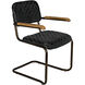 Noir Dark Walnut with Antique Brass Arm Chair