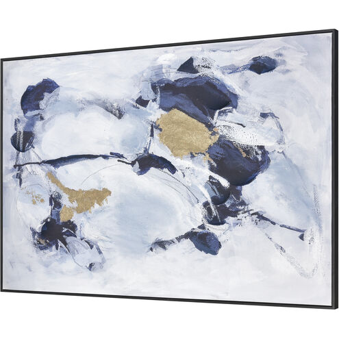 Charge Off White with Navy and Black Framed Wall Art