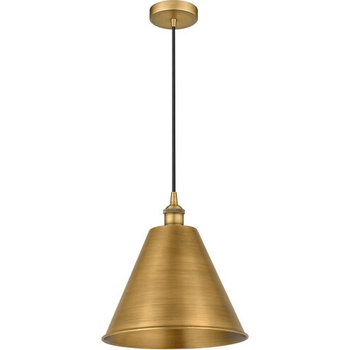 Edison Cone LED 12 inch Brushed Brass Mini Pendant Ceiling Light