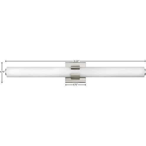 Aiden LED 31 inch Polished Nickel Vanity Light Wall Light, Vertical