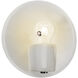 Ambiance Collection 1 Light Gloss White and Gloss White with Polished Brass Wall Sconce Wall Light