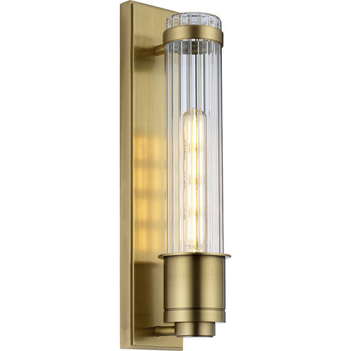 Wellington 1 Light 3 inch Aged Brass Bath Light Wall Light