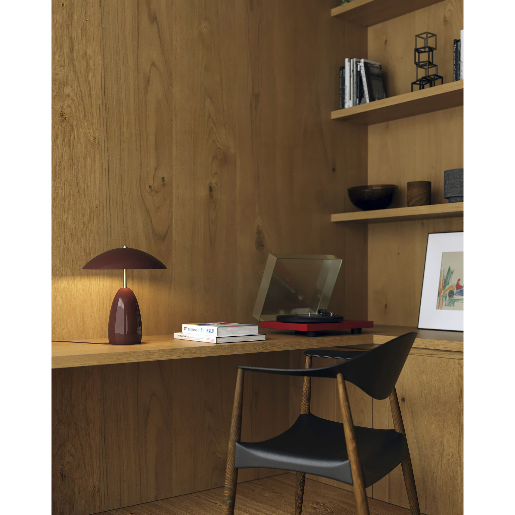 Alora Mood Poppy 13.88 inch 8.00 watt Burgundy Table Lamp Portable Light