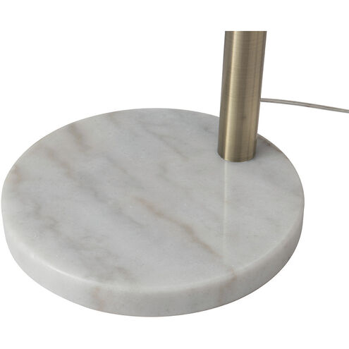 Santa Clara 85 inch 60.00 watt Walnut and Weathered Brass with Black Arc Floor Lamp Portable Light