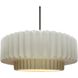 Radiance 1 Light 16.25 inch Matte White and Brushed Nickel Pendant Ceiling Light