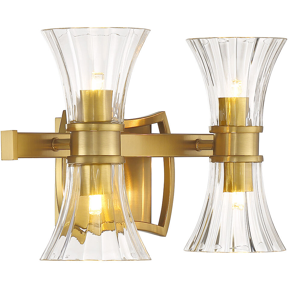 Bennington LED 16 inch Warm Brass Bathroom Vanity Light Wall Light