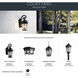 Courtyard 3 Light 22 inch Textured Black Outdoor Wall, X-Large