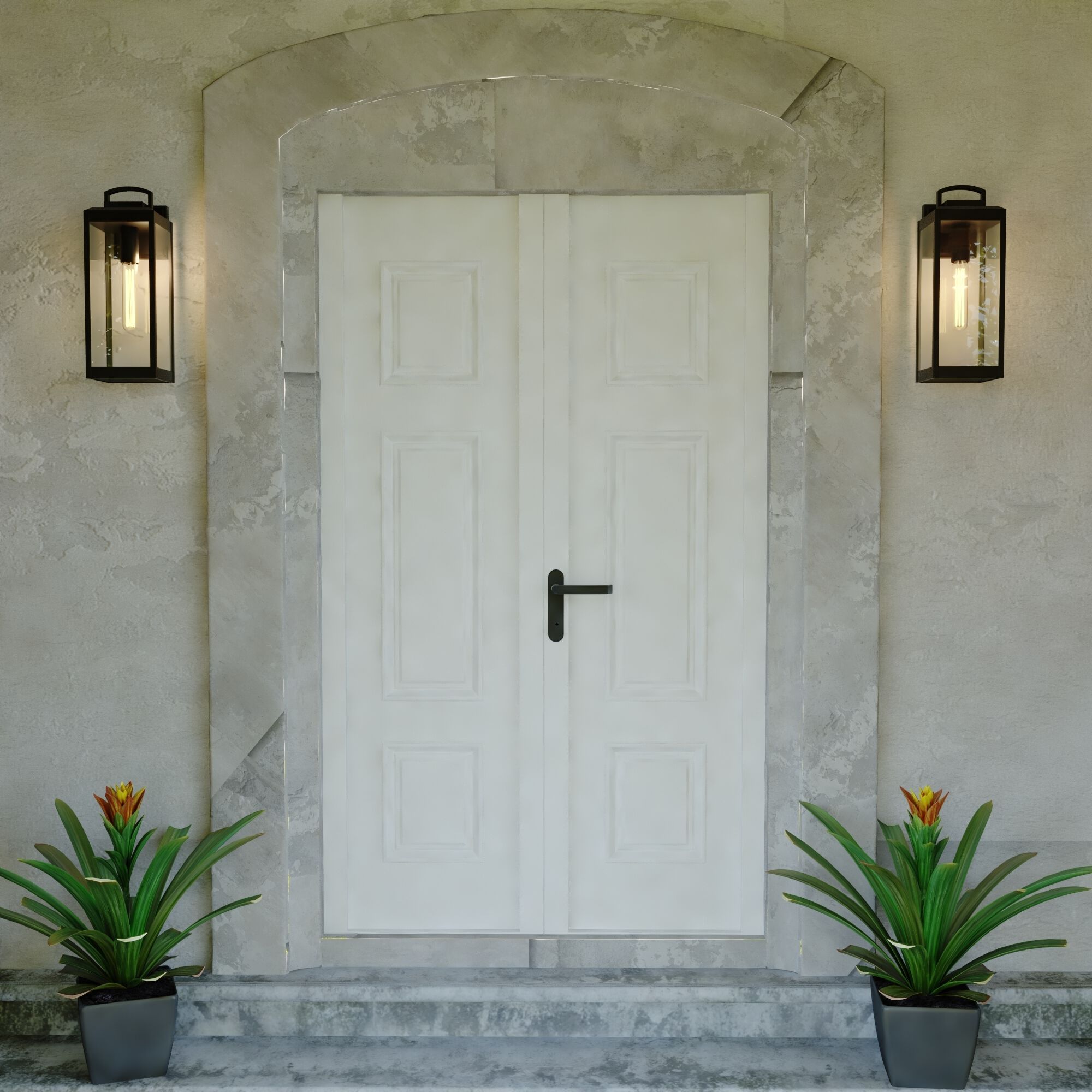 Kinzie LED 19 inch Textured Black Outdoor Wall