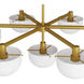 Bote 6 Light 40.5 inch Antique Brass Chandelier Ceiling Light