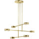 Kelly Wearstler Melange LED 54 inch Antique-Burnished Brass Multi-Positional Chandelier Ceiling Light