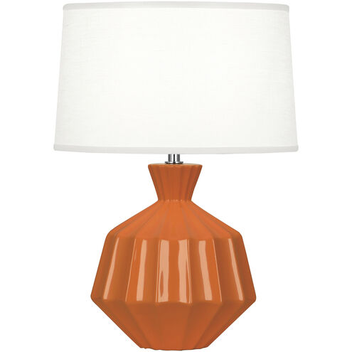 Orion 17.63 inch 60.00 watt Pumpkin Accent Lamp Portable Light, Polished Nickel Accents