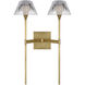Waterford Blaze Tail Sconce Wall Light in Natural Brass
