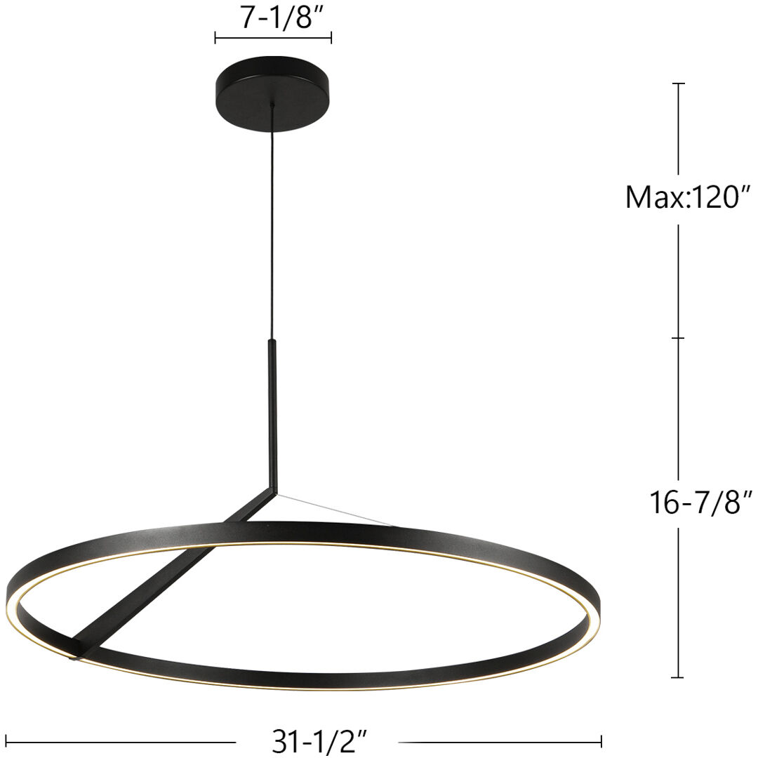 Roda Pendant Ceiling Light in Black