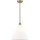 Berkshire 1 Light 16 inch Antique Brass Mini Pendant Ceiling Light