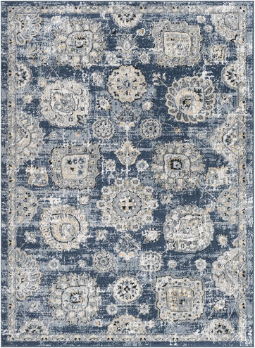 Jolie 87 X 63 inch Dark Blue Rug in 5 x 8, Rectangle