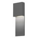 Flat Box LED 17 inch Textured Gray Indoor-Outdoor Sconce