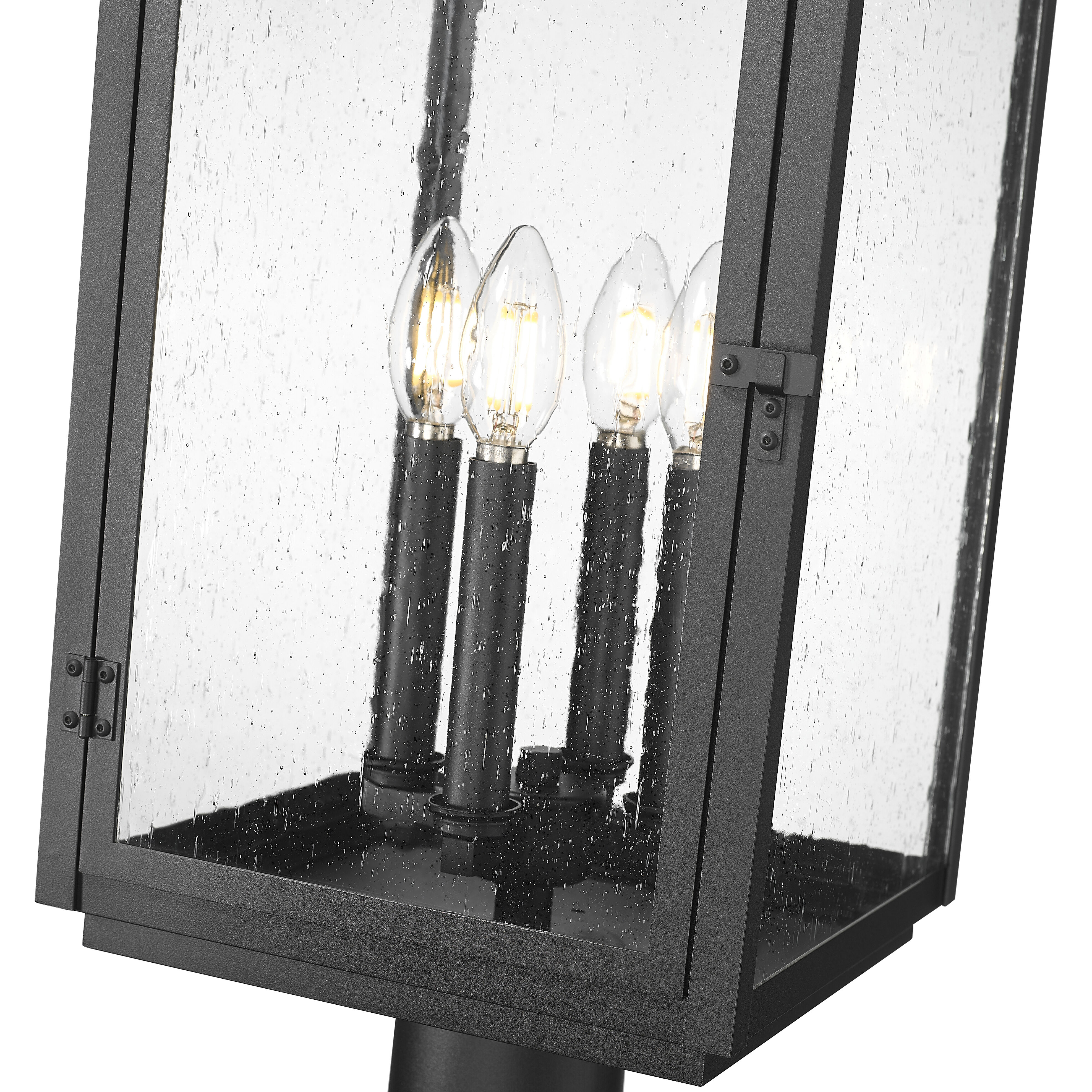 Hartwell 4 Light 116.75 inch Sand Black Outdoor Post Mounted Fixture