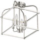 Transitional 4 Light 12 inch Polished Nickel Semi-Flush Ceiling Light