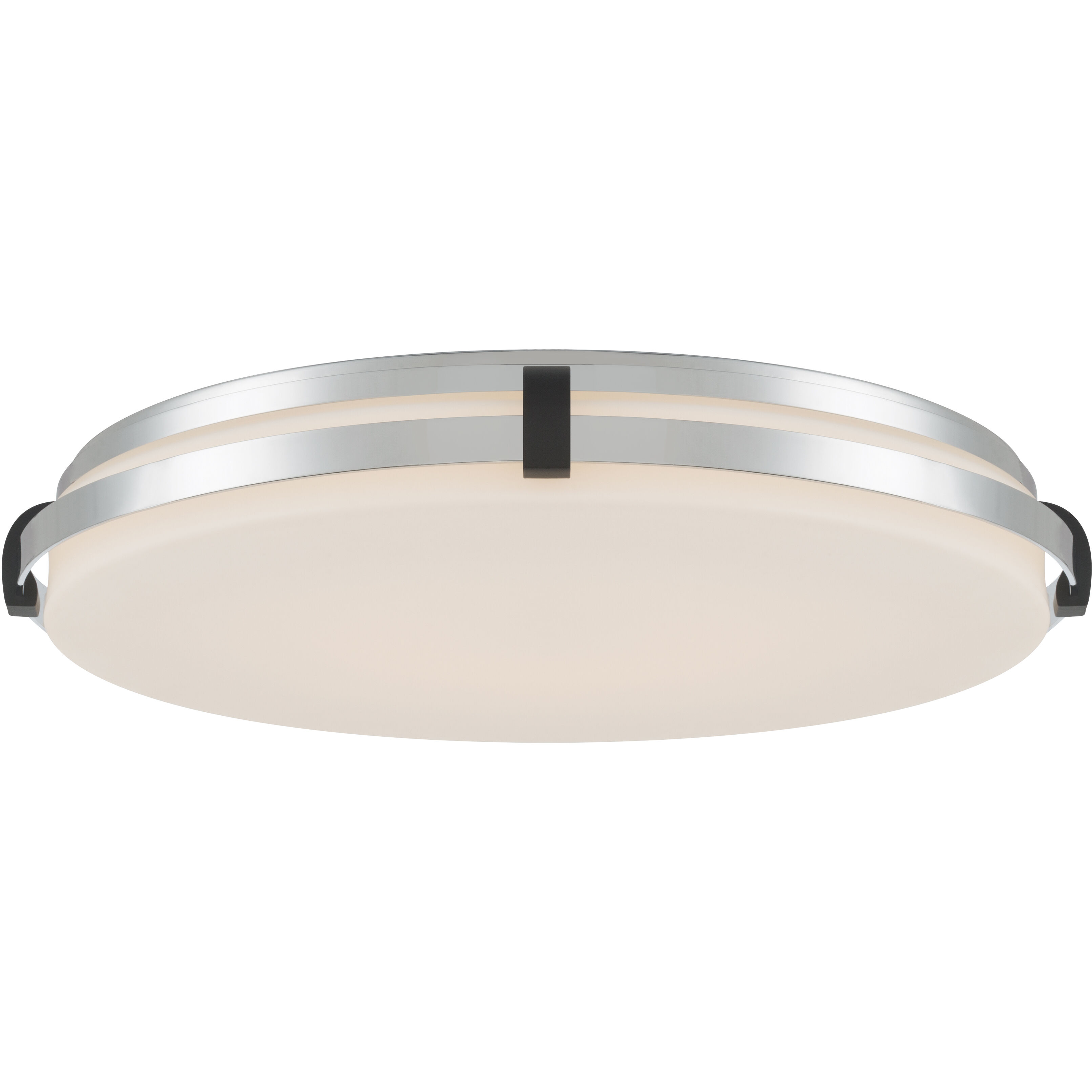 Arclume LED 18.75 inch Chrome and Dark Matte Black Flush Mount Ceiling Light