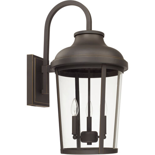 Dunbar 3 Light 27 inch Oiled Bronze Outdoor Wall Lantern