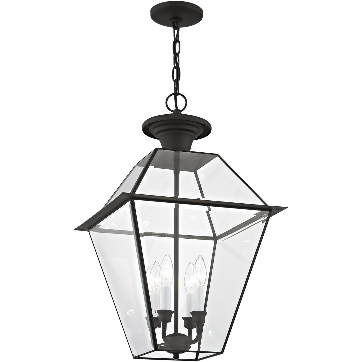 Westover 4 Light 15 inch Black Outdoor Pendant Lantern