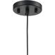 Heathrow 1 Light 8 inch Matte Black with Satin Brass Mini Pendant Ceiling Light