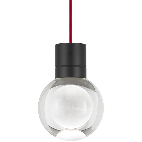 Sean Lavin Mina LED 5 inch Black Pendant Ceiling Light in 11, Red Cord, LED 90 CRI 3000K, Integrated LED