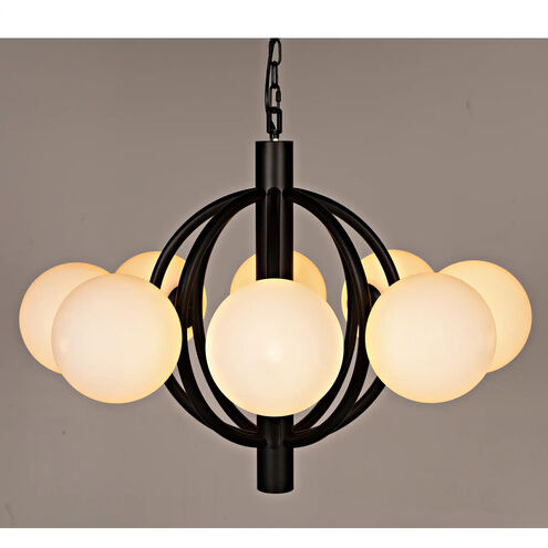 Carousel 8 Light 36 inch Matte Black Chandelier Ceiling Light