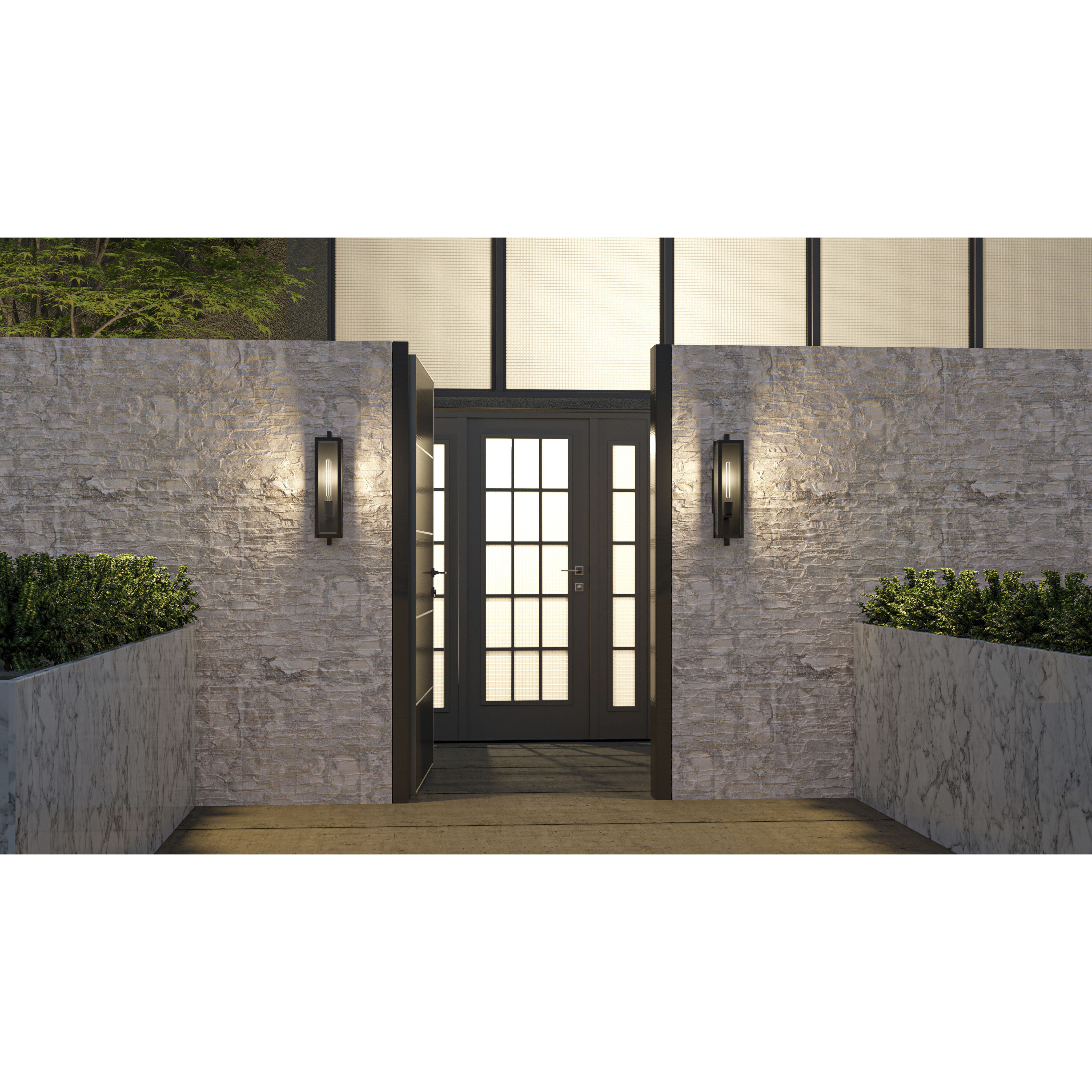 Dale 1 Light 20 inch Matte Black Outdoor Wall Lantern, Medium