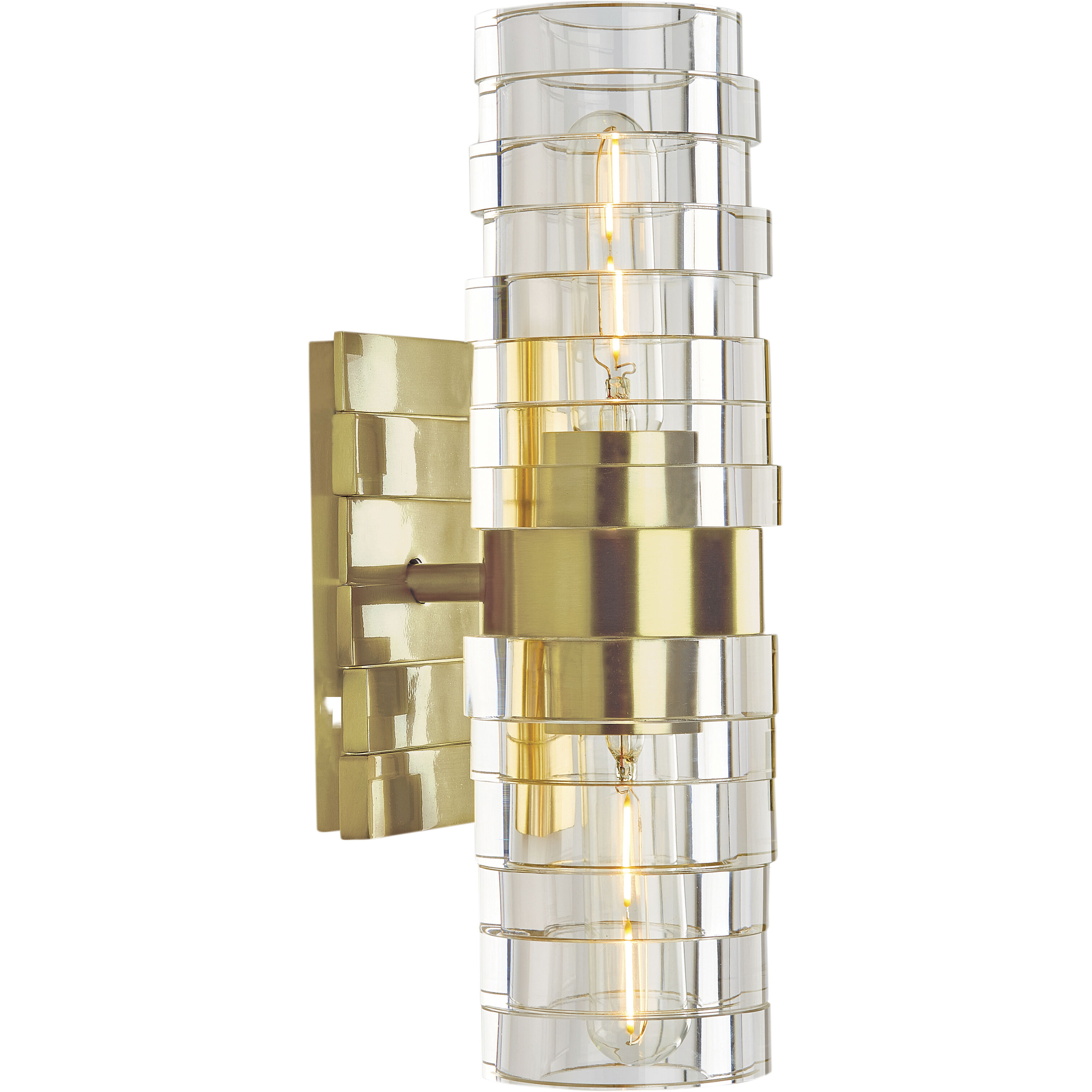 Murano Sconce Wall Light in Satin Brass