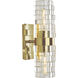 Murano Sconce Wall Light in Satin Brass