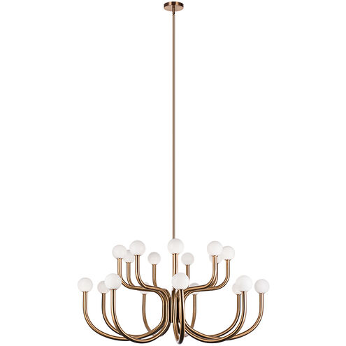Joelle 18 Light 46.88 inch Aged Gold Brass Pendant Ceiling Light