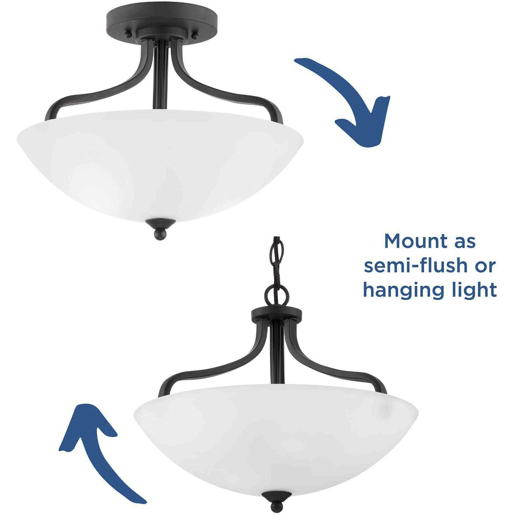 Laird 3 Light 15.63 inch Antique Bronze Semi-Flush Mount Convertible Ceiling Light