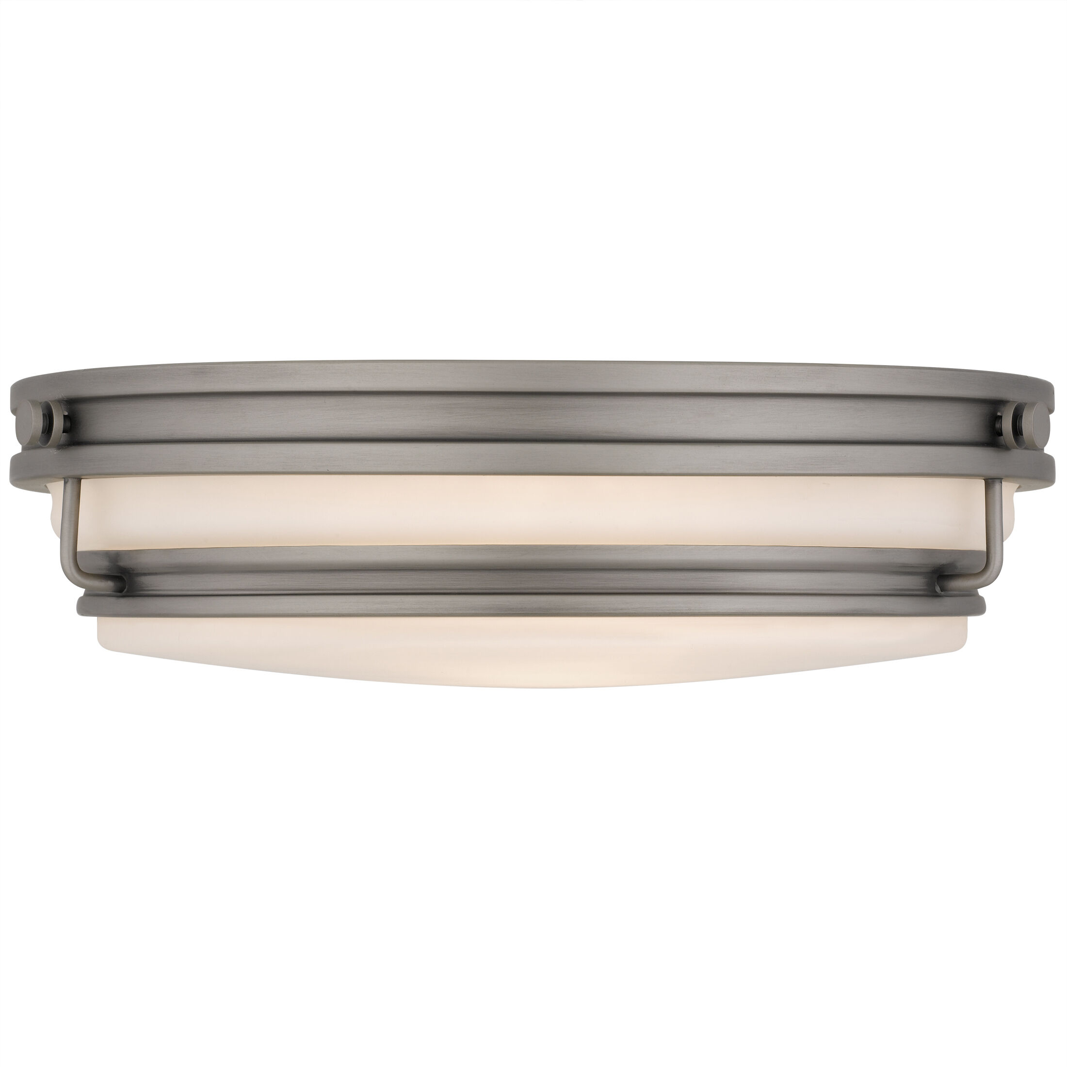 Grafton 3 Light 16 inch Antique Nickel Flush Mount Ceiling Light, Medium