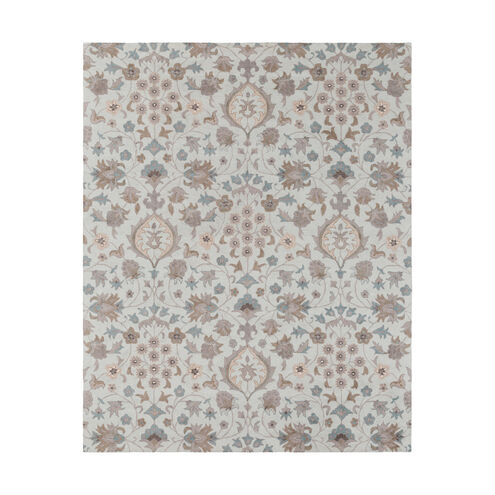 Susan 120 X 96 inch Light Gray/Mauve/Dark Blue/Taupe Rugs, Wool
