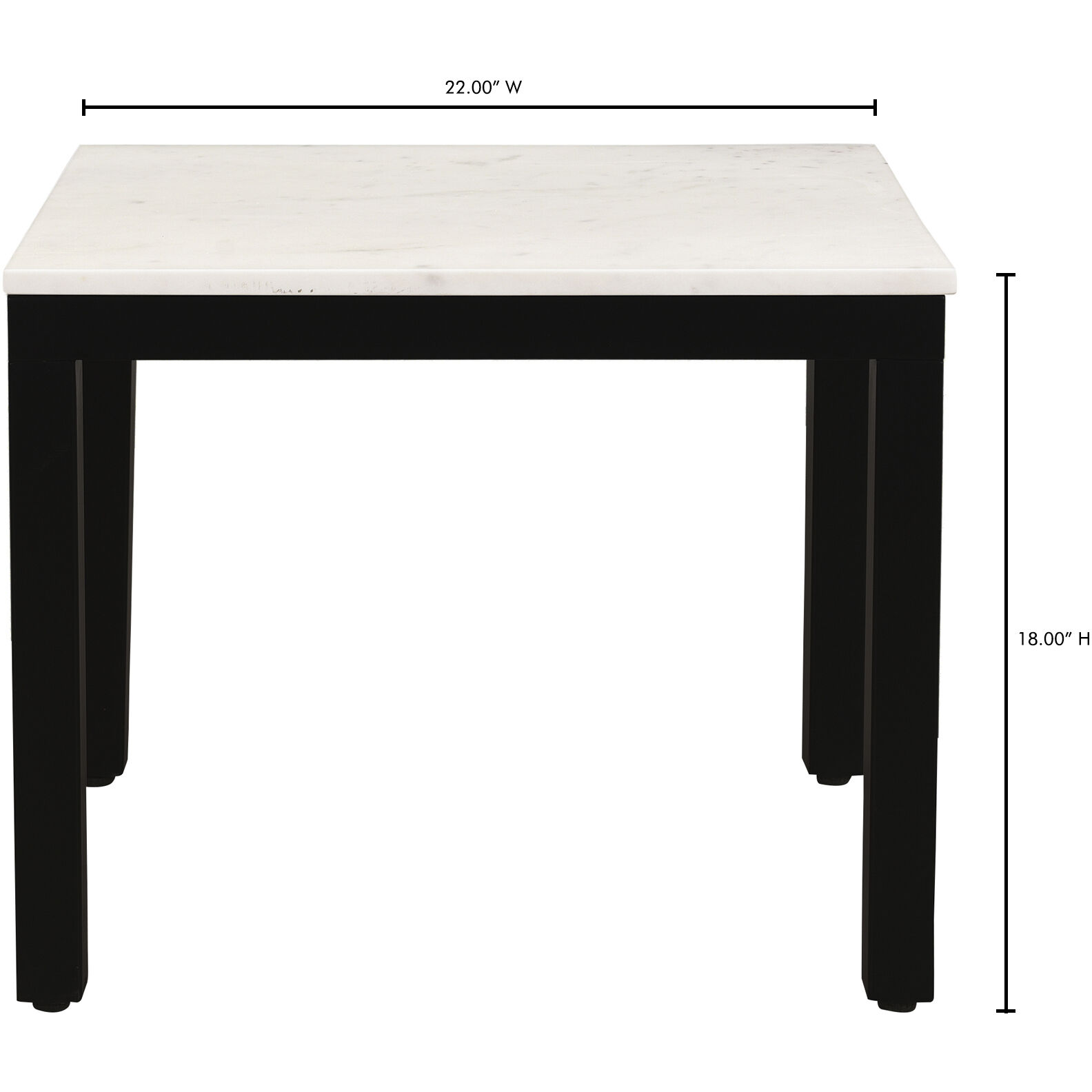 Parson 22 X 18 inch White Marble End Table