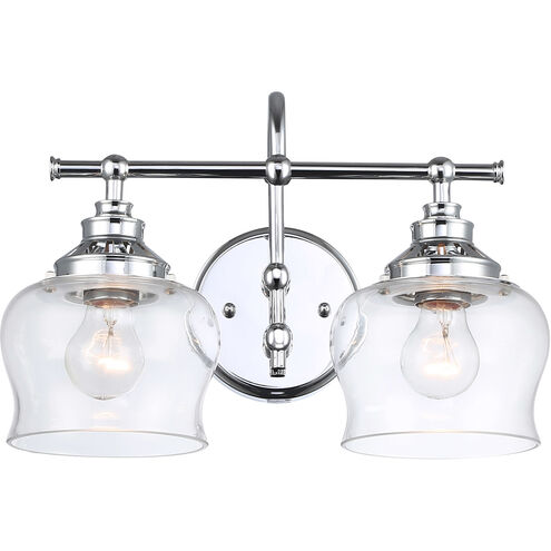 Daphne 2 Light 15.13 inch Chrome Vanity Light Wall Light