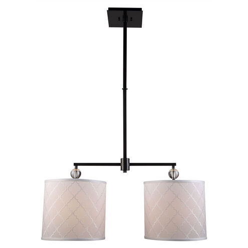 Gemma 2 Light 12 inch Bronze Pendant Ceiling Light, Urban Classic